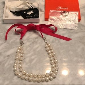 Pearl Necklace with Changeable Ribbon